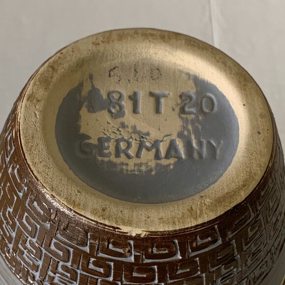 Vintage Scheurich 8" Vase Ceramics 81T 20 Carved Made in Germany 1970s - 1980's - Picture 7 of 9